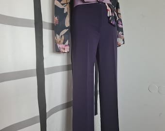 70er Vintagehose Marlenehose lilla gr36