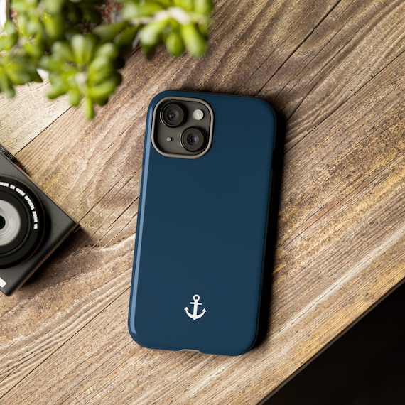 maritime Handyhülle, IPhone Case, Geschenk, Personalisierbar, marine, Küstenkind, Hamburg, für Ihn, Minimalistisch, Anker, Nautical Meer