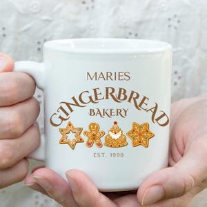Advent Calendar Gift, Personalized Christmas Mug, Coffee Mug, Christmas Lover, Christmas, Santa Claus, Gingerbread Bakery, Office