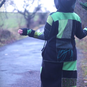 Grande veste patchwork à capuche Fairy Forest Festival fait main image 8