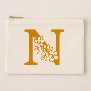 Patch thermocollant initiale prénom – Lettre florale – Transfert à chaud – Iron on patch flower letter – Patch prénom – Custom baby clothes