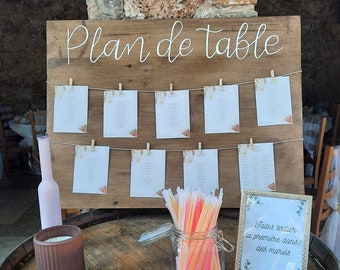 Panneau plan de table en bois