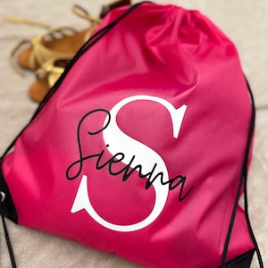 Sac tissu personnalisé avec prénom, sac corde - Idéal pour enfant, sport, école, EVJF, cadeau groupe - Personalised Backpack