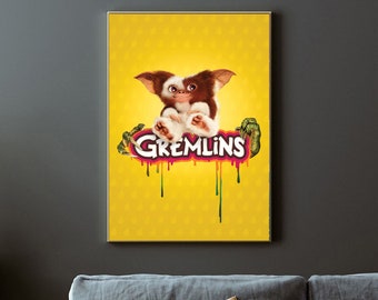 Gremlins (1984) Movie Poster Canvas Matte Silk A1 A2 A3 A4 A5 A6 11х17 18Х24 24Х36 Inches Gremlins movie poster Gremlins film print Gremlins