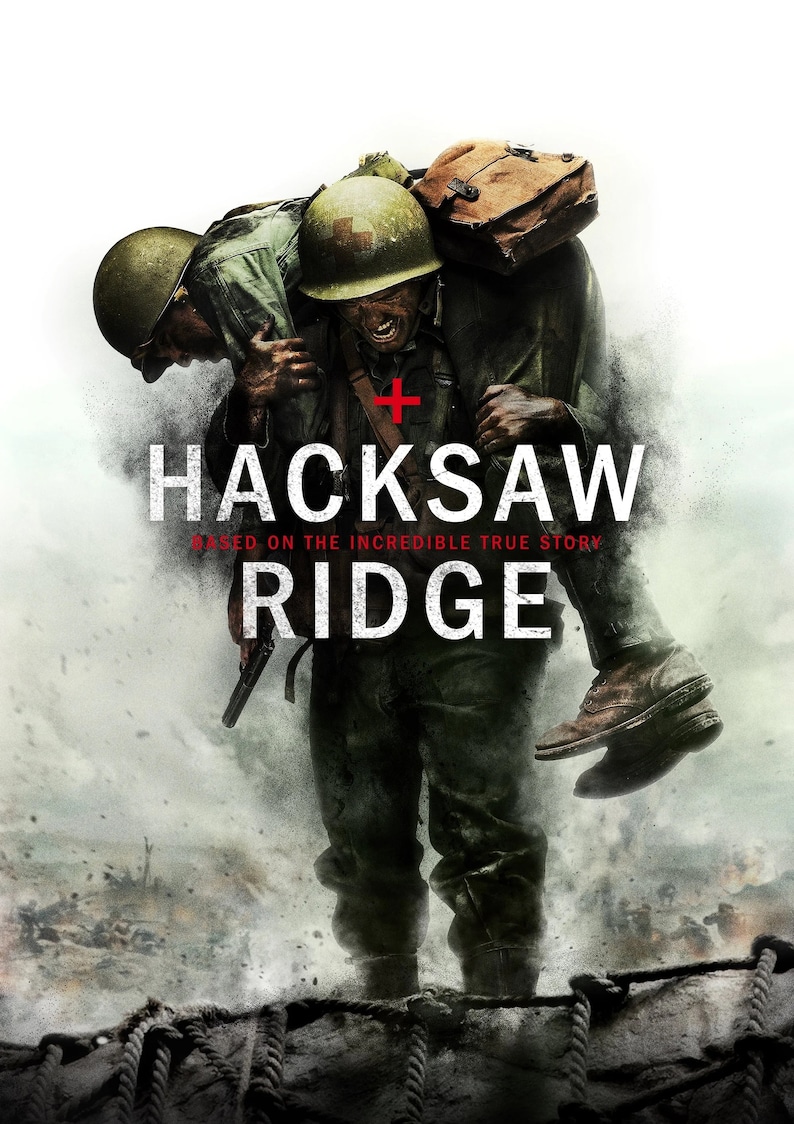 Hacksaw Ridge 2016 War Movie Poster Canvas Matte Silk A1 A2 A3 A4 A5 A6 ...