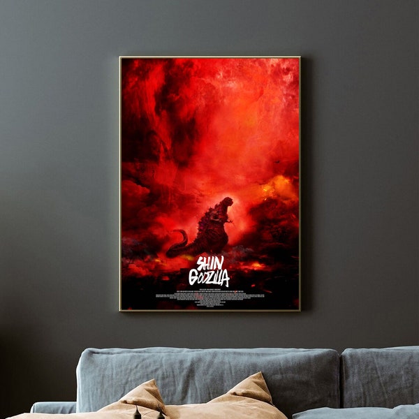 Shin Godzilla (2016) Artwork Movie Cover Poster Shin Godzilla Canvas Matte Silk poster print gift Shin Godzilla wall picture Shin Godzilla