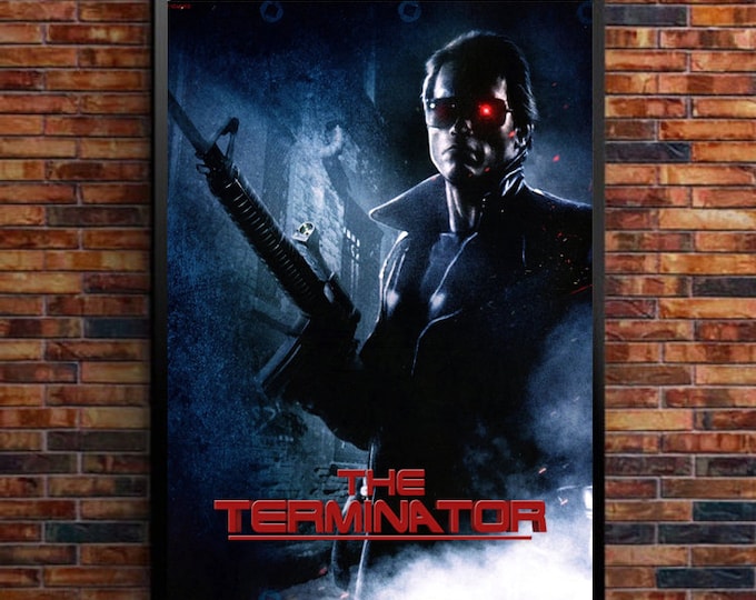 The Terminator (1984) Classic Movie Poster The Terminator Robot from the future The Terminator gift poster Terminator Judgment Day artwork