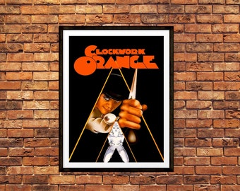 A Clockwork Orange (1971) Classic Movie Cover Poster A Clockwork Orange cover poster A Clockwork Orange retro movie gift poster masterpiece