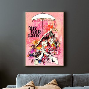 My Fair Lady (1964) Classic Movie Poster Canvas Matte Silk A1 A2 A3 A4 A5 A6 11х17 18Х24 24Х36 Inches My Fair Lady vintage cover print art