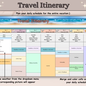 Ultimate Travel Planner: Google Sheets & Excel Template With Travel ...
