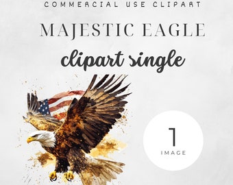 Majestic Bald Eagle Clipart Flying Bald Eagle Image Paint Splatter Style Junk Journal Eagle Png Proud American Patriotic Clip Art Image
