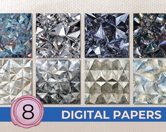 Textured Diamonds Digital Paper Diamonds Background Luxury background Textured Digital Scrapbook Paper Realistic JPG instant download