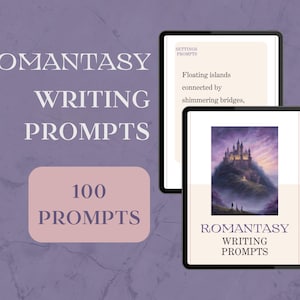 WRITING PROMPTS ROMANTASY, romantic story ideas, writing ideas, writing exercises for NaNoWriMo | Digital | Printable