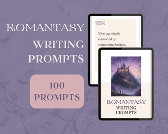 WRITING PROMPTS ROMANTASY, romantic story ideas, writing ideas, writing exercises for NaNoWriMo | Digital | Printable