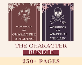 BUNDEL - PERSONAGEWERKBOEKEN | Schrijfplanner, Personagewerkboek, Schurk schrijven, Personagebladen | Digitaal | Printbaar