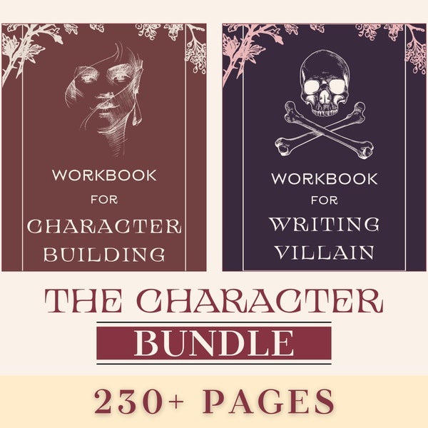 BUNDLE - CHARACTER WORKBOOKS | Writing Planner, Character Workbook, Writing villain, GoodNotes, NaNoWriMo | Digital | Printable