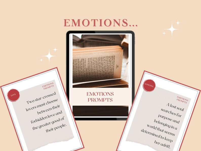 Fantasy writing prompts inspired by emotions. Example : Two star-crossed lovers must choose between their forbidden love and the greater good of their people