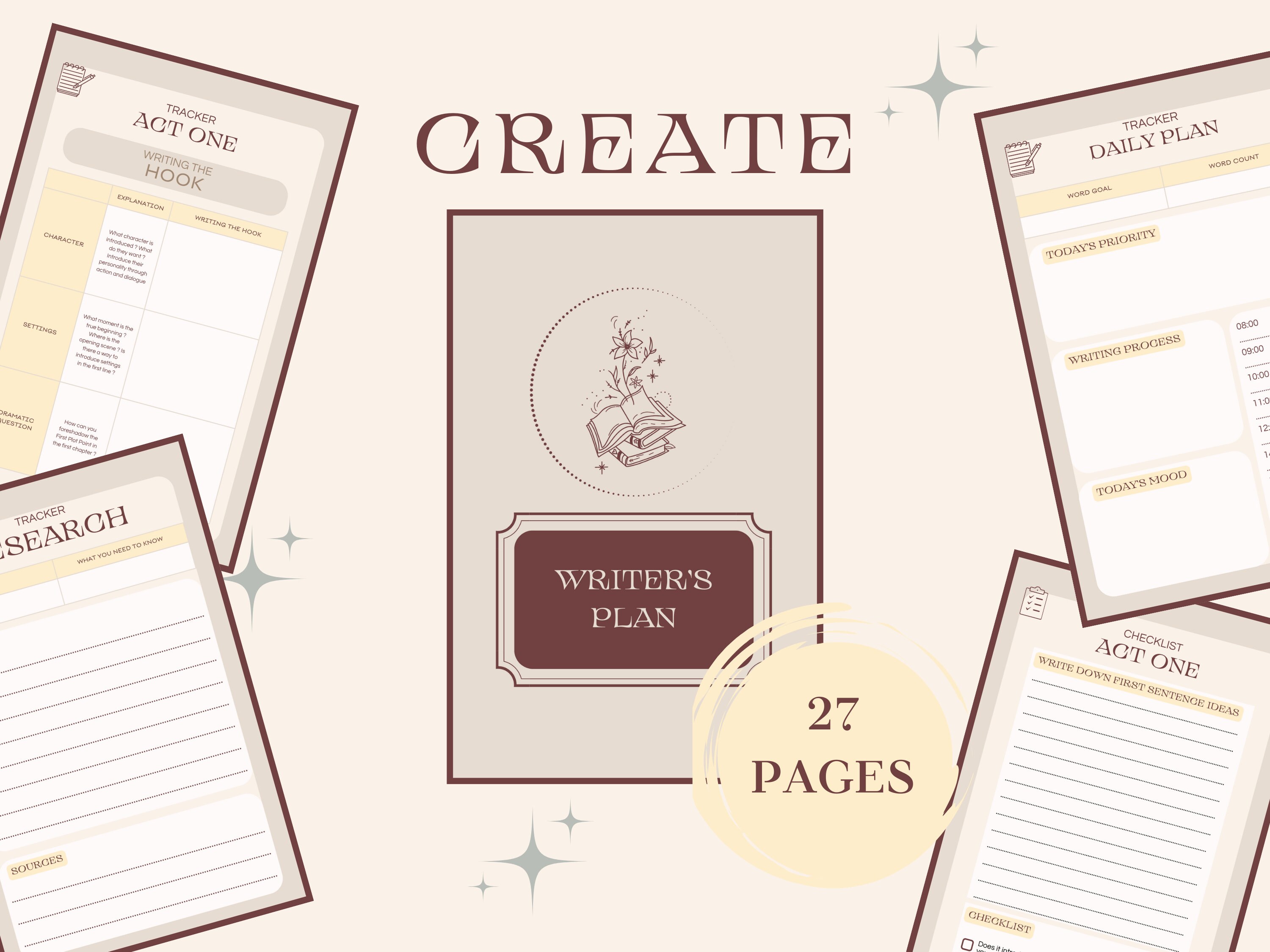 Plot Structure Workbook Writing Planner, Plot Development, Goodnotes ...