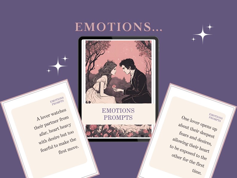 WRITING PROMPTS ROMANTASY, romantic story ideas, writing ideas, writing exercises for NaNoWriMo | Digital | Printable image 6
