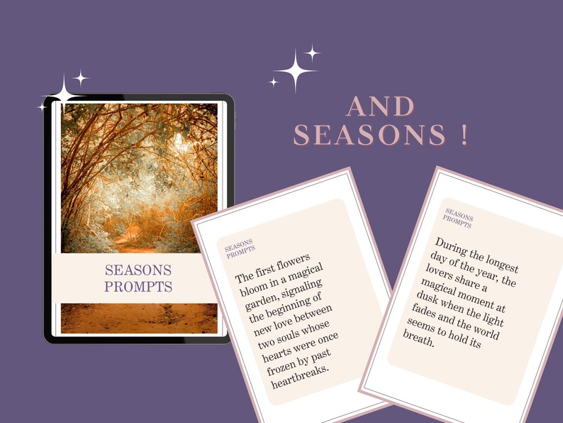 WRITING PROMPTS ROMANTASY, romantic story ideas, writing ideas, writing exercises for NaNoWriMo | Digital | Printable image 7
