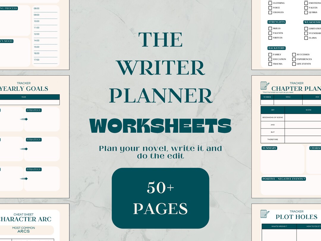 THE WRITER PLANNER | Writing Workbook and Word Count Tracker ...