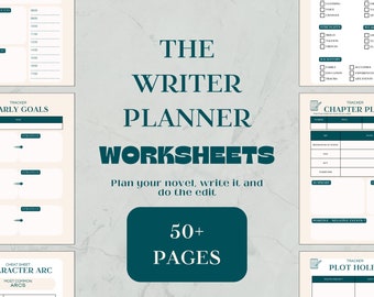 THE WRITER PLANNER | Writing workbook and word count tracker | Nanowrimo | Templates for authors | Digital | Printable