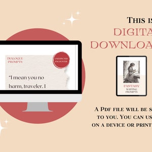 This is a digital download. The fantasy writing prompts will be sent as a PDF file