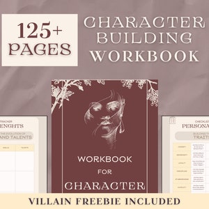 CHARACTER BUILDING WORKBOOK | Writing Planner, Character Sheets, GoodNotes, NaNoWriMo | Digital | Printable