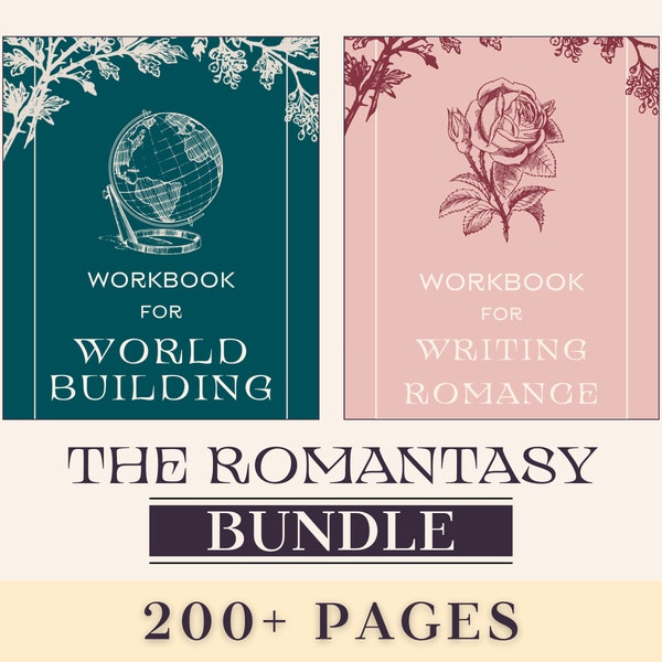 DAS ROMANTASIE-PAKET | Schreibplaner, Charakterbögen, Weltbaubögen, GoodNotes, NaNoWriMo | Digital | Druckbar