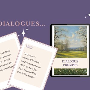 WRITING PROMPTS ROMANTASY, romantic story ideas, writing ideas, writing exercises for NaNoWriMo | Digital | Printable image 5