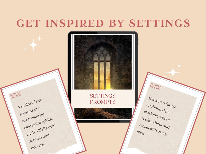 Fantasy writing prompts inspired by settings. Example : a realm where seasons are controlled by elemental spirits, each with its own domain and powers