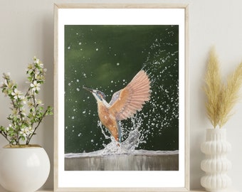 Art print | Bird From The Water | print from original | acrylic painting | wall art | landscape painting | home decor