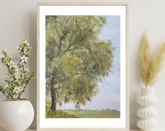 Art print | Summer Tree | print from original | acrylic painting | wall art | landscape painting | home decor