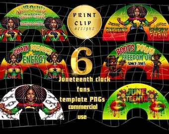 Juni 1865 Klack Fans Vorlage, schwarze Geschichte 1865, mutiges afrikanisches Erbe KWANZAA | Juneteenth Digitale Downloads, kultureller Stolz zum Ausdrucken