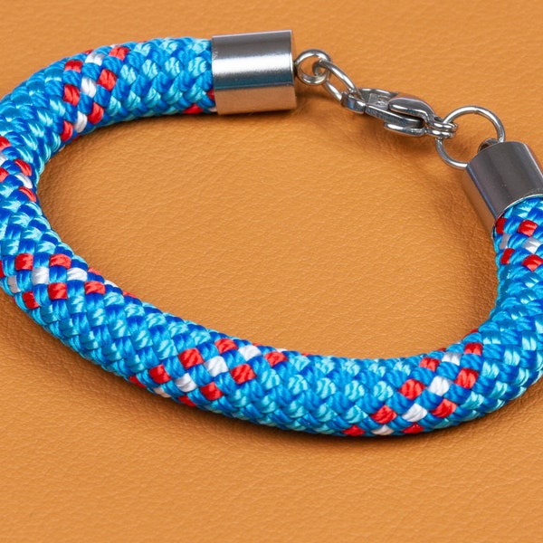 Bracelet en corde de randonnée, embout et fermoir inox