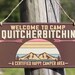 Rv Decor -Welcome to Camp Quitcherbitchin Happy Camper Metal Sign Camping Decor - Funny Sign for camper, trailer, campsite