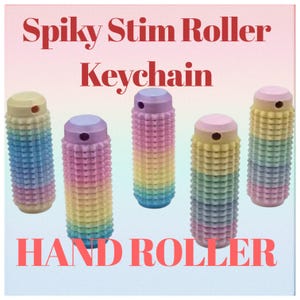 Hand ROLLER stekelige sleutelhanger 3D-geprint fidgetspeeltje, unieke Stim-spinner voor drukke handen, cadeau voor stressverlichting voor hem en haar