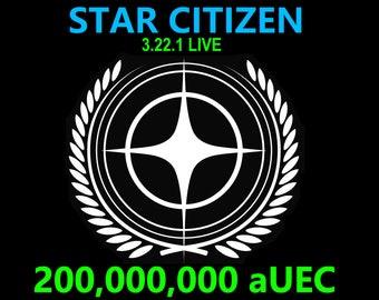 Star Citizen - 200,000,000 aUEC (alpha UEC) for 3.22.1 LIVE Express Delivery