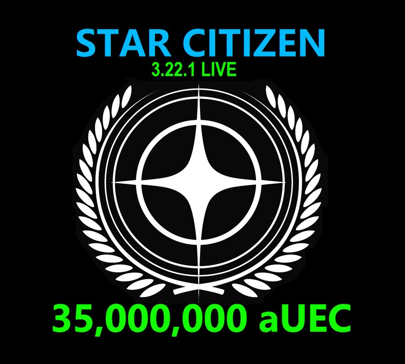 Star Citizen 35,000,000 aUEC alpha UEC for 3.22.1 LIVE Express Delivery image 1