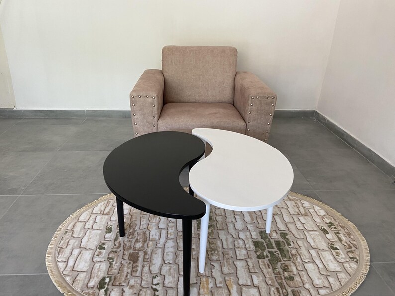 Yin Yang Table, Wooden Modern Style Coffee Table, "ying Yang Yong