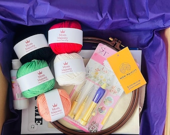 Punch Needle Embroidery Starter Kit: Beginner DIY Set with Patterns, Hoop & Tote Bag
