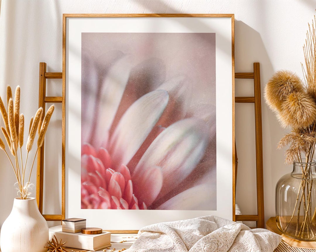 Printable Wall Art • Blush Pink Floral • Soft Pastel Macro • Minimal ...