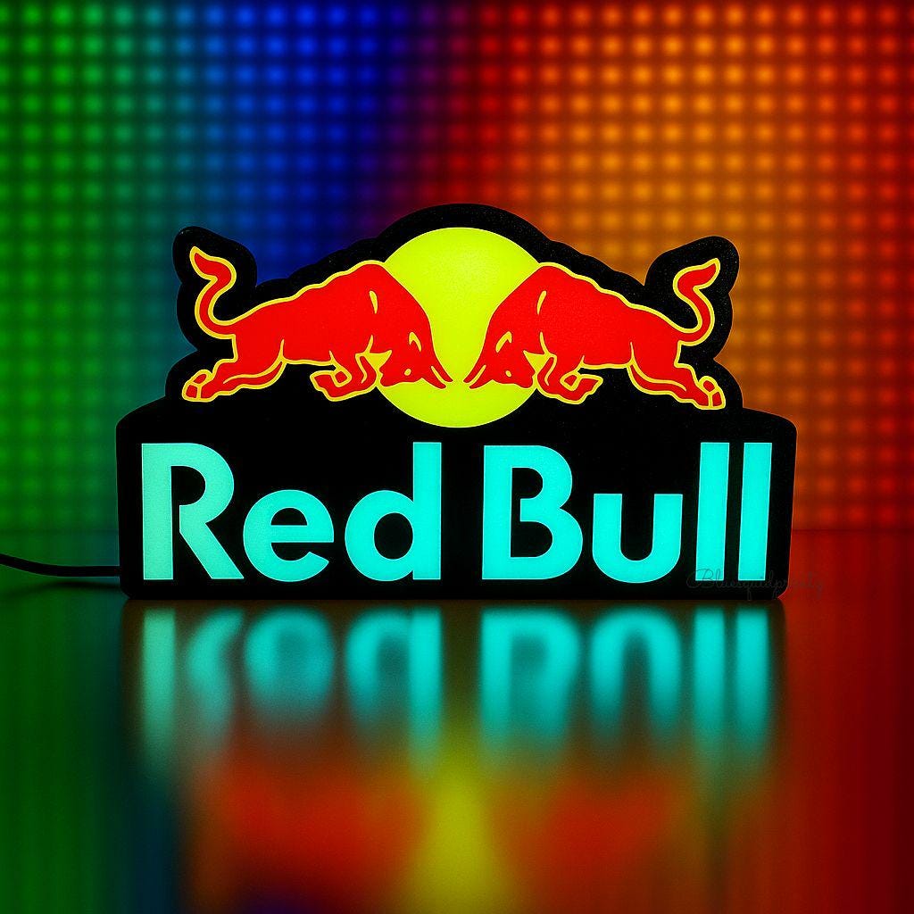 Red bull led light - Etsy 日本