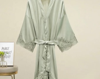 Women's Personalised Bridal bridesmaids satin robes gowns