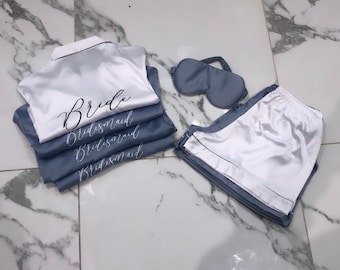 Women's Personalised Bridal bridesmaids pyjama sets