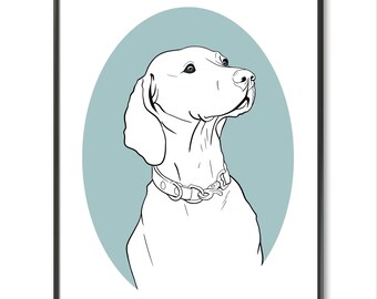 Custom Dog Portrait , Digital dog portrait, Dog portrait, Simple pet portrait, Pet portraits