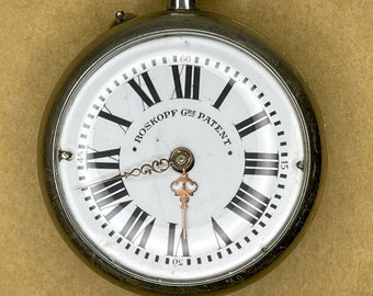 Roskopf Gre Patent, H.Rosskopf & Co, Herren Taschenuhr, Vintage Taschenuhr, mechanischer Handaufzug. Brevet n.29831 Schweiz. Selten.