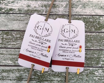 Cartoncini scintille matrimonio.Personalized SPARKLER TAGS for wedding,Let Love Sparkle, party, anniversary, engagement ,Scintille d'amore