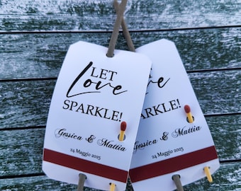 Personalized Sparklers Tags for wedding ,Sparklers Tags For Wedding,Scintille taglio torta matrimonio, party, anniversary, engagement