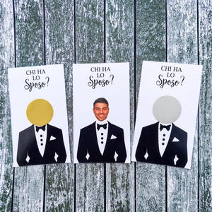 Chi Ha Lo Sposo,Printed Bridal Shower Games, Printed, Who has The Groom, Scratch Off, Who Has the Groom Scratch off Game, Bachelorette Games
